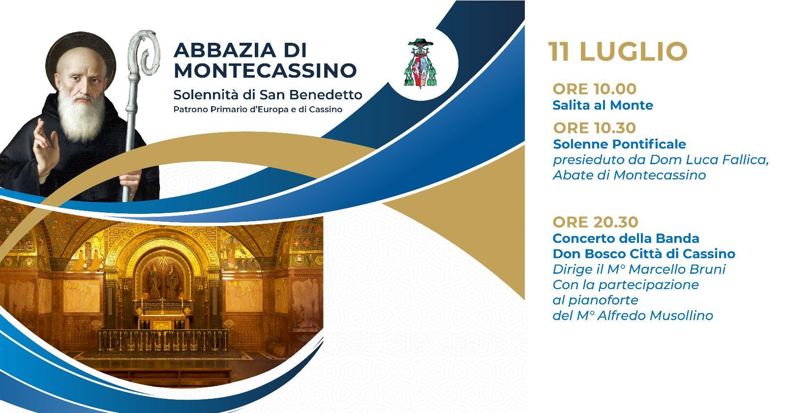 11 luglio 2023: Montecassino e san Benedetto Patrono d'Europa